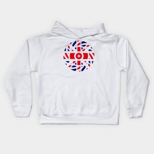 British Swiss Multinational Patriot Flag Series Kids Hoodie